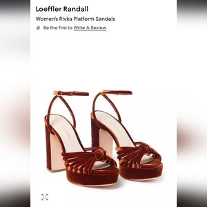 Loeffler Randall Rust Velvet Platform Sandals